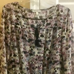 Blouse w/banded waist